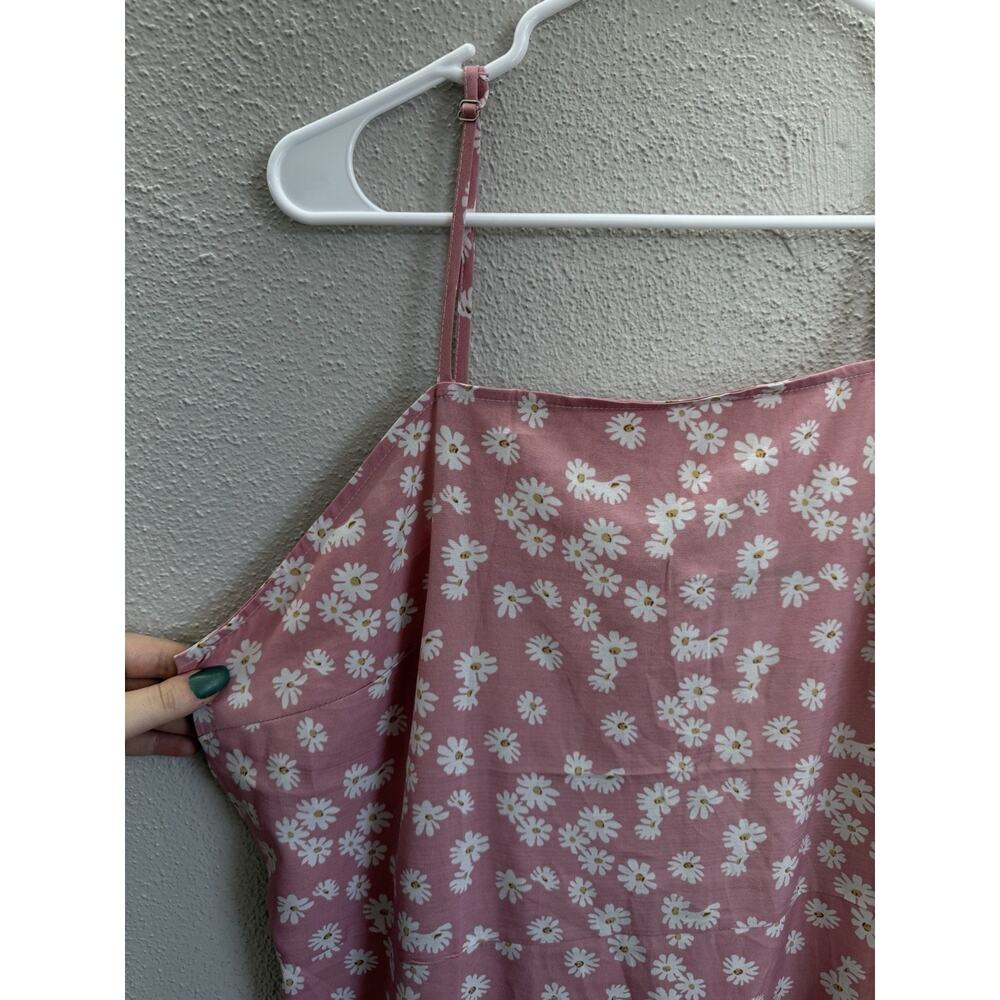 SHEIN Curve Womens Dress Size 3XL Pink Daisy Floral Sleeveless - Picture 2 of 10